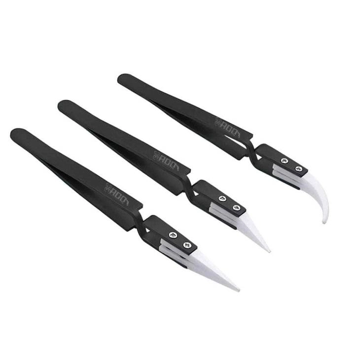 RDQ Reverse Action Tweezers (Set of 3) - Image 3