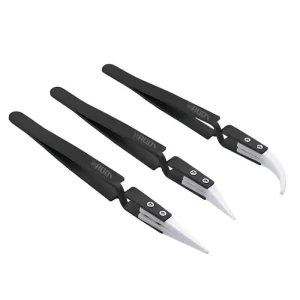 RDQ Reverse Action Tweezers (Set of 3)