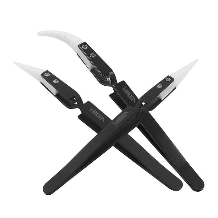 RDQ Reverse Action Tweezers (Set of 3) - Image 2